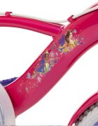 Huffy Bicicleta pentru copii Princess 16 inch cu roti ajutatoare claxon frana de mana pe ambele roti scaun si ghidon reglabile scut frontal anvelope cu profil gros