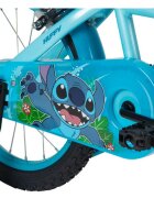 Huffy Bicicleta pentru copii Stitch 14 inch cu roti ajutatoare claxon varsta 4-6 ani scaun si ghidon reglabile pe inaltime anvelope cu profil gros