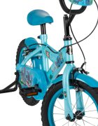 Huffy Bicicleta pentru copii Stitch 14 inch cu roti ajutatoare claxon varsta 4-6 ani scaun si ghidon reglabile pe inaltime anvelope cu profil gros
