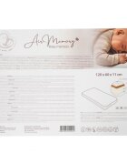 Hugzzz Saltea pentru patut copii Air Memory 120x60x11cm cu din spuma poliuretanica de inalta densitateStrat din spuma cu memorie 2cmFibre Cocos si Husa moale detasabila cu fibre de bambusRecomandata de la nastere