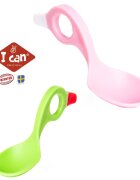 I CAN Set 2 lingurite cu multiple modalitati de prindere pinkgreen