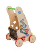 Ikonka Antepremergator pentru copii educational din lemn cu xilofon angrenaje rotative ceas cu limbi mobile dimensiune 33 x 31.5 x 50 cm