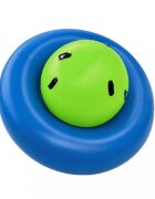 Ikonka Balansoar gonflabil gigant de echilibru BlueGreen capacitate pana la 3 utilizatori sarcina maxima 150 kg cu 6 manere de suport dimensiune 223 x 123 cm