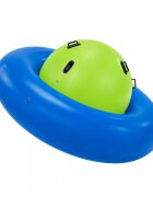 Ikonka Balansoar gonflabil gigant de echilibru BlueGreen capacitate pana la 3 utilizatori sarcina maxima 150 kg cu 6 manere de suport dimensiune 223 x 123 cm