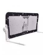 Ikonka Bariera de protectie pentru pat copii pliabila cadrul metalic dimensiune 150 x 45 cm black