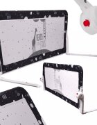 Ikonka Bariera de protectie pentru pat copii pliabila cadrul metalic dimensiune 150 x 45 cm black