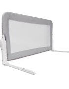 Ikonka Bariera de protectie pentru pat copii pliabila cadrul metalic dimensiune 150 x 45 cm Grey