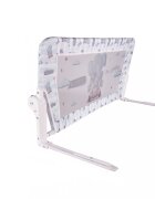Ikonka Bariera de protectie pentru pat copii pliabila cadrul metalic dimensiune 90 x 48.5 cm Elefant