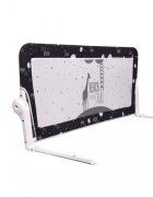 Ikonka Bariera de protectie pentru pat copii pliabila cu cadru metalic dimensiune 120 x 48.5 cm Giraffe