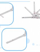Ikonka Bariera de protectie pentru pat copii pliabila cu cadru metalic dimensiune 120 x 48.5 cm Gri