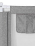 Ikonka Bariera de protectie pentru pat Grey 140 cm cadru metalic cu buzunar exterior