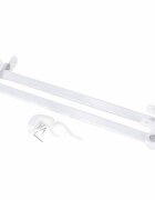 Ikonka Bariera de protectie pentru pat Grey 140 cm cadru metalic cu buzunar exterior