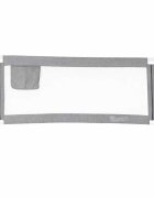 Ikonka Bariera de protectie pentru pat Grey 200 cm cadru metalic cu buzunar exterior