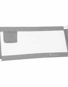 Ikonka Bariera de protectie pentru pat Grey 200 cm cadru metalic cu buzunar exterior