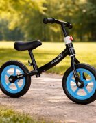 Ikonka Bicicleta de echilibru fara pedale pentru copii cu Ghidonul si Saua reglabile in inaltime greutate redusa 1.8 kg Trike Fix Balance Blue