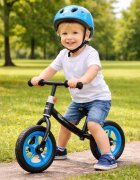 Ikonka Bicicleta de echilibru fara pedale pentru copii cu Ghidonul si Saua reglabile in inaltime greutate redusa 1.8 kg Trike Fix Balance Blue