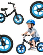 Ikonka Bicicleta de echilibru fara pedale pentru copii cu Ghidonul si Saua reglabile in inaltime greutate redusa 1.8 kg Trike Fix Balance Blue