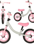 Ikonka Bicicleta de echilibru fara pedale pentru copii cu ghidonul si saua reglabile in inaltime greutate redusa 1.8 kg Trike Fix Balance pink