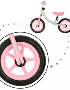 Ikonka Bicicleta de echilibru fara pedale pentru copii cu ghidonul si saua reglabile in inaltime greutate redusa 1.8 kg Trike Fix Balance pink
