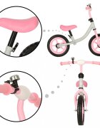 Ikonka Bicicleta de echilibru fara pedale pentru copii cu ghidonul si saua reglabile in inaltime greutate redusa 1.8 kg Trike Fix Balance pink