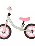 Ikonka Bicicleta de echilibru fara pedale pentru copii cu ghidonul si saua reglabile in inaltime greutate redusa 1.8 kg Trike Fix Balance pink