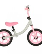 Ikonka Bicicleta de echilibru fara pedale pentru copii cu ghidonul si saua reglabile in inaltime greutate redusa 1.8 kg Trike Fix Balance pink