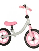 Ikonka Bicicleta de echilibru fara pedale pentru copii cu ghidonul si saua reglabile in inaltime greutate redusa 1.8 kg Trike Fix Balance pink