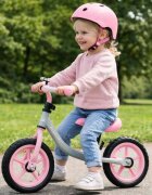 Ikonka Bicicleta de echilibru fara pedale pentru copii cu ghidonul si saua reglabile in inaltime greutate redusa 1.8 kg Trike Fix Balance pink