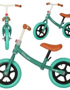 Ikonka Bicicleta de echilibru fara pedale pentru copii cu ghidonul si saua reglabile in inaltime greutate redusa 1.8 kg Trike Fix Balance Turcoaz