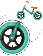 Ikonka Bicicleta de echilibru fara pedale pentru copii cu ghidonul si saua reglabile in inaltime greutate redusa 1.8 kg Trike Fix Balance Turcoaz