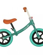 Ikonka Bicicleta de echilibru fara pedale pentru copii cu ghidonul si saua reglabile in inaltime greutate redusa 1.8 kg Trike Fix Balance Turcoaz
