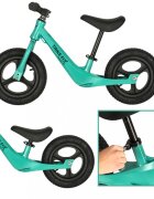 Ikonka Bicicleta de echilibru pentru copii Trike Fix Active X Green 12 inch cu cadrul jos din otel saua reglabila sarcina maxima 25 kg