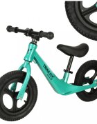 Ikonka Bicicleta de echilibru pentru copii Trike Fix Active X Green 12 inch cu cadrul jos din otel saua reglabila sarcina maxima 25 kg