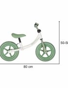 Ikonka Bicicleta fara pedale pentru copii Trike Fix Balance green cadru otel cu sonerie saua ergonomica sezutul si ghidonul reglabile roti din spuma EVA sarcina maxima 30 kg