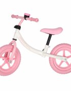 Ikonka Bicicleta fara pedale pentru copii Trike Fix Balance pink cadru otel cu sonerie saua ergonomica sezutul si ghidonul reglabile roti din spuma EVA sarcina maxima 30 kg
