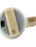 Ikonka Cana termica portabila design modern cu maner din otel inoxidabil cu pereti dublii pai inclus capacitate 1200 ml culoare Cream