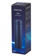 Ikonka Cana termos smart cu afisaj LED activat prin atingere interior din otel inoxidabil capacitate 500 ml dimensiune 6.7 x 21.5 cm Black