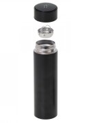 Ikonka Cana termos smart cu afisaj LED activat prin atingere interior din otel inoxidabil capacitate 500 ml dimensiune 6.7 x 21.5 cm Black
