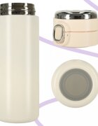 Ikonka Cana termos smart LED cu gura de scurgere 420 ml Bej