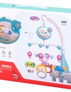 Ikonka Carusel muzical pentru patut copii cu proiector telecomanda rotire 360 grade 40 de melodii distincte blue