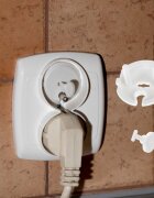 Ikonka Cheie de securitate pentru priza Alb 2 cm