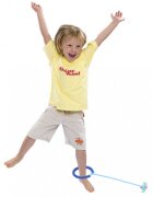 Ikonka Coarda moderna de sarit pe picior pentru copii Hula Hoop cu iluminare led blue
