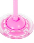 Ikonka Coarda moderna de sarit pe picior pentru copii Hula Hoop cu iluminare led pink