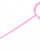 Ikonka Coarda moderna de sarit pe picior pentru copii Hula Hoop cu iluminare led pink