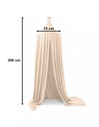 Ikonka Cort baldachin pentru copii suspendat multifunctional pentru patut copii loc de joaca lungime 290 cm diametru cadru 70 cm Beige