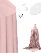 Ikonka Cort baldachin pentru copii suspendat multifunctional pentru patut copii loc de joaca lungime 290 cm diametru cadru 70 cm Light Pink