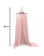 Ikonka Cort baldachin pentru copii suspendat multifunctional pentru patut copii loc de joaca lungime 290 cm diametru cadru 70 cm Light Pink