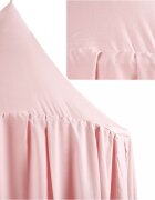 Ikonka Cort baldachin pentru copii suspendat multifunctional pentru patut copii loc de joaca lungime 290 cm diametru cadru 70 cm Light Pink