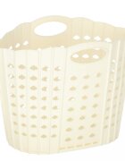 Ikonka Cos de rufe pliabil Beige cu doua manere robuste dimensiune 42 x 24 x 29 cm