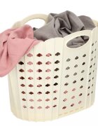 Ikonka Cos de rufe pliabil Beige cu doua manere robuste dimensiune 42 x 24 x 29 cm
